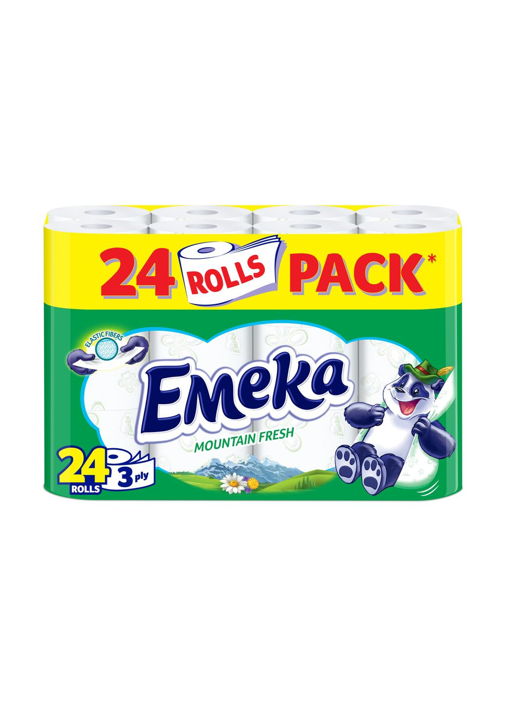 Туалетная бумага Elastic Fibres Mountain fresh 3 слоя 24 рулона Emeka (307929503)