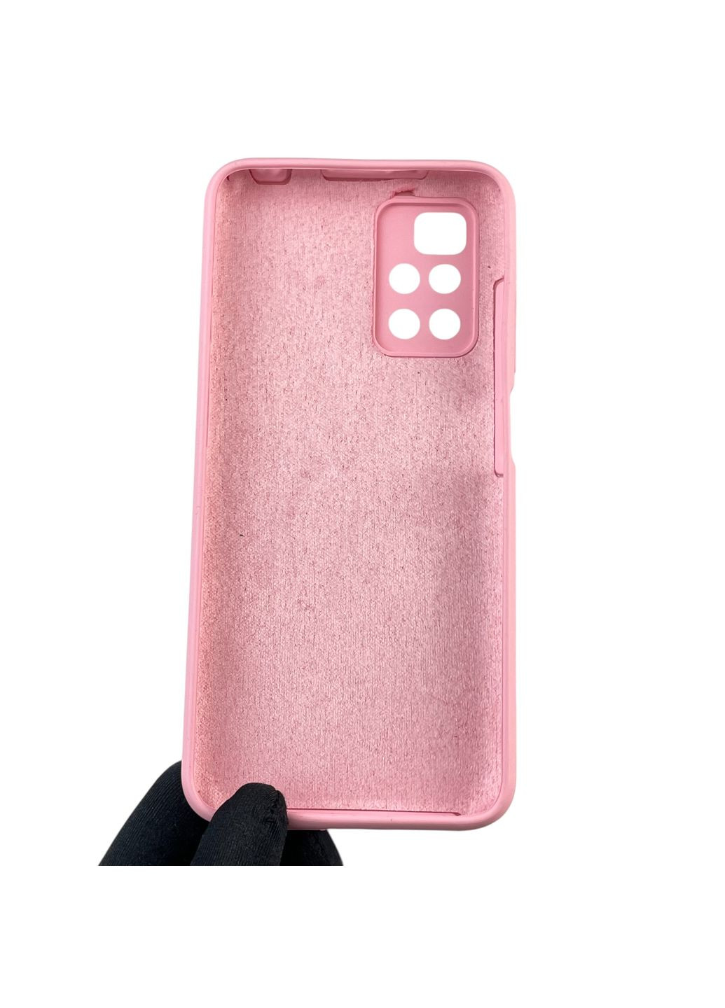 Чехол для Redmi 10 (4G) силиконовый с микрофиброй нескользящий на сяоми редми 10 4г розовый Xiaomi (366386393)