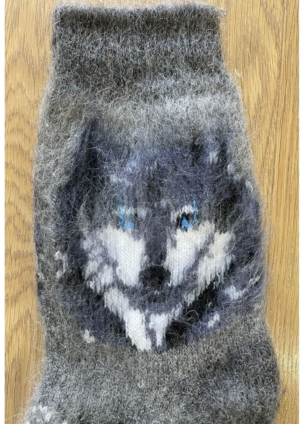 Серые носки мужские теплые из козьего пуха рисунки (366959463)