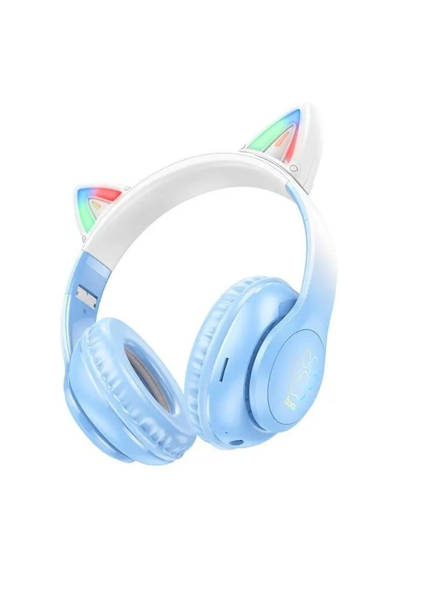 Бездротові навушники BT headphones Crystal Blue Hoco W42 Cat ears (340277573)