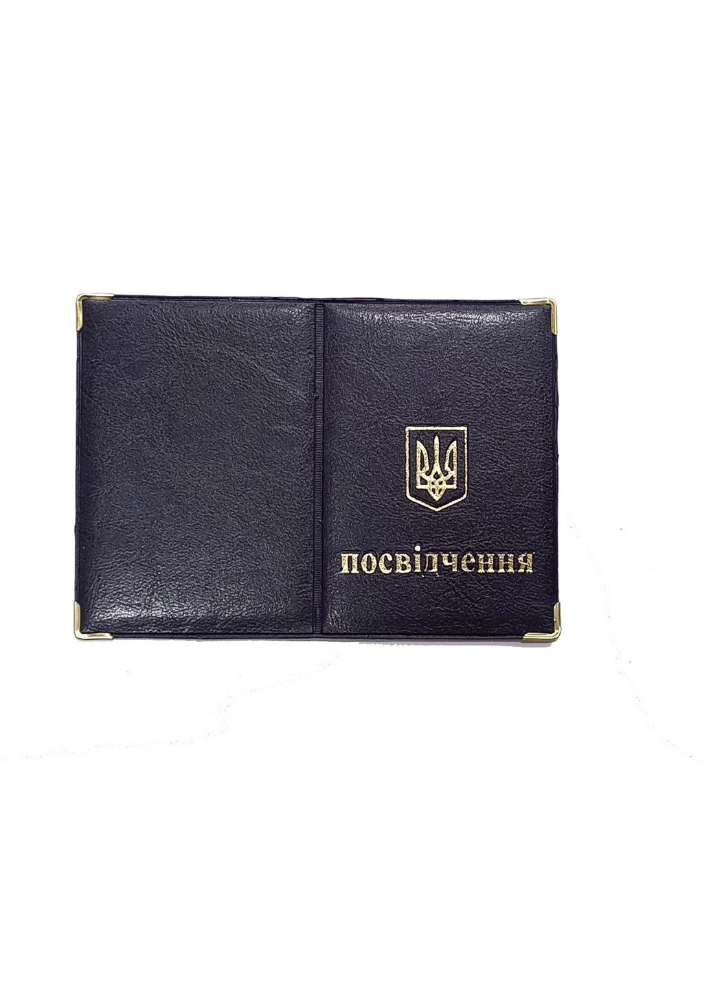 Обложка на удостоверение кожзам широкая, тиснение золотом 31277 Синий Tascom (322094321)