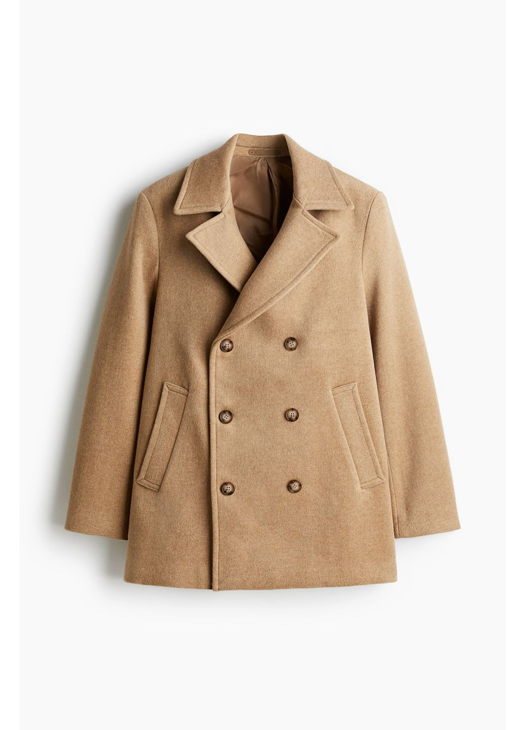 Бежевая демисезонная куртка-пиджак H&M