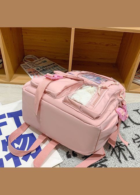 Рюкзак 10455 женский детский школьный портфель розовый No Brand (326487565)