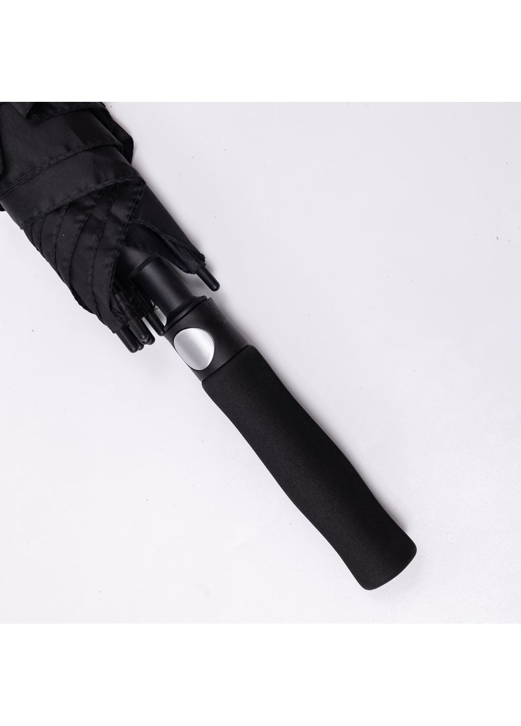 Чёрный зонт-трость полуавтомат складной 141 см с чехлом yiwu hp-23-17 (364684954)