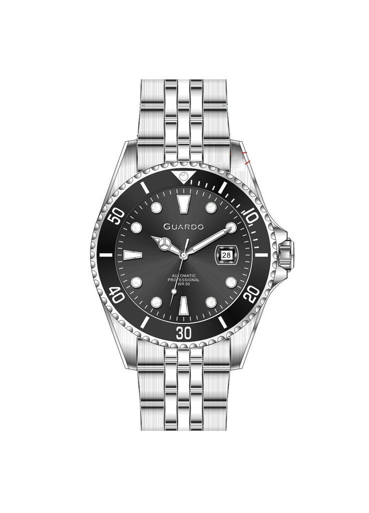 Часы кварцевые мужские из нержавеющей стали серебристые классические с люминесцентной подсветкой ProDobro (367265216)