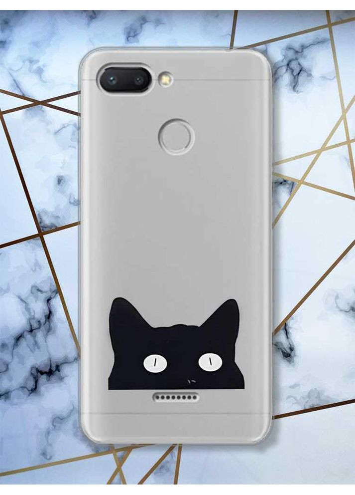 Прозорий чохол на Xiaomi Redmi 6 дизайн Котик принт 119 Creative (359497096)