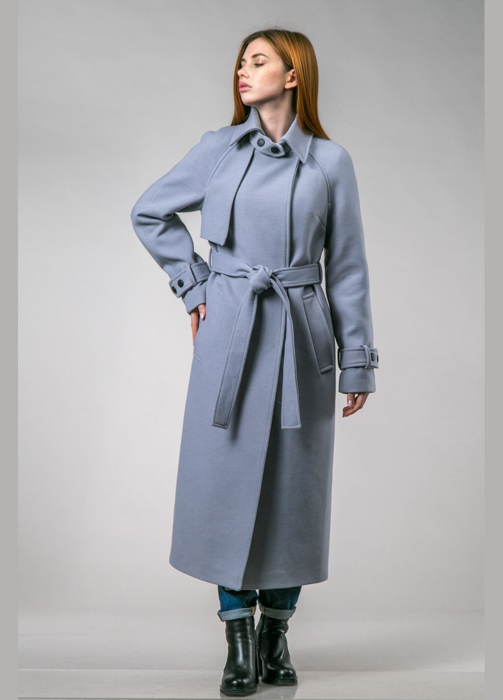 Светло-серое демисезонное Пальто демисезонное CHICLY