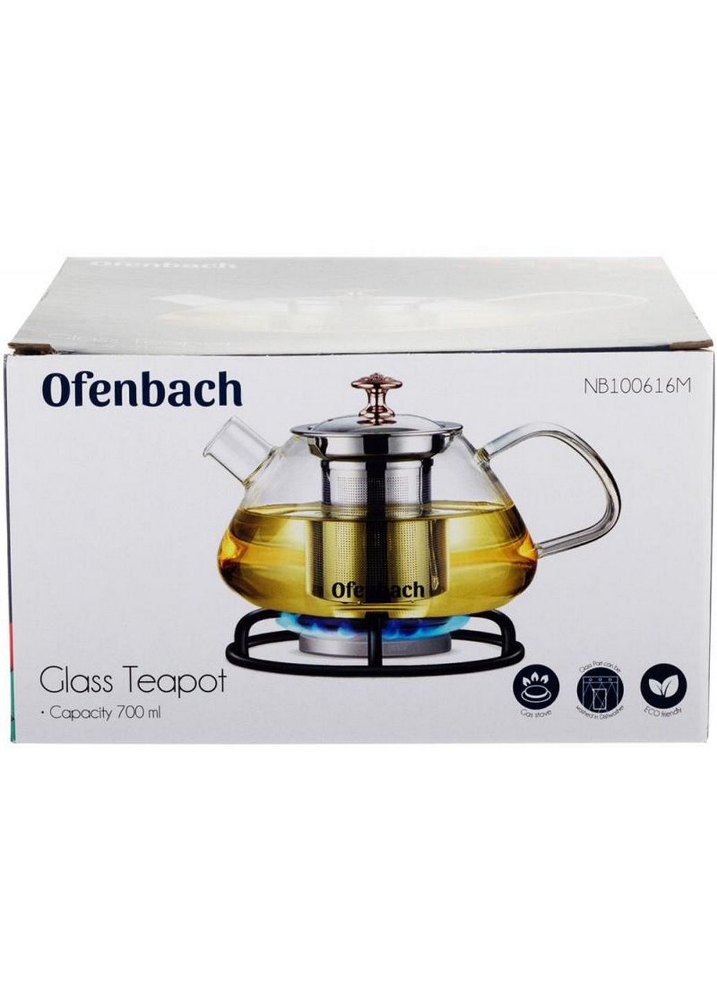 Чайник стеклянный заварочный со съемным ситечком Ofenbach (282590540)