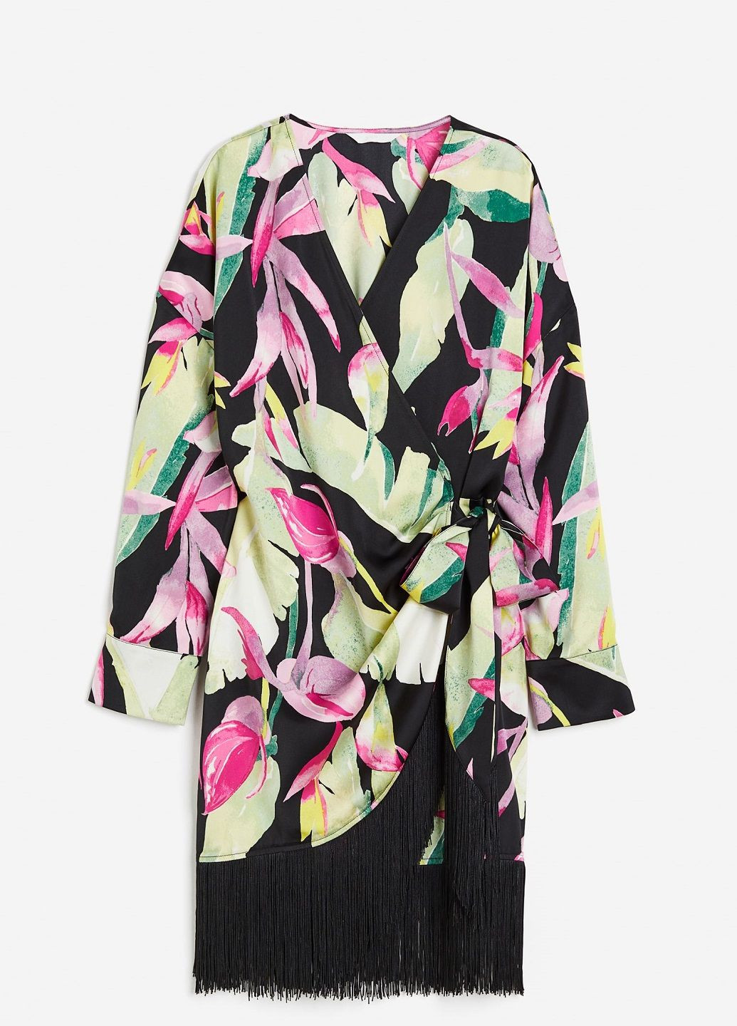 Чорна коктейльна сукня H&M з малюнком