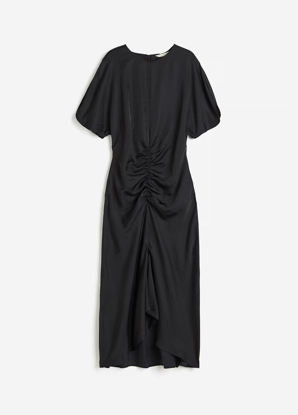 Чорна кежуал атласна сукня максі H&M однотонна
