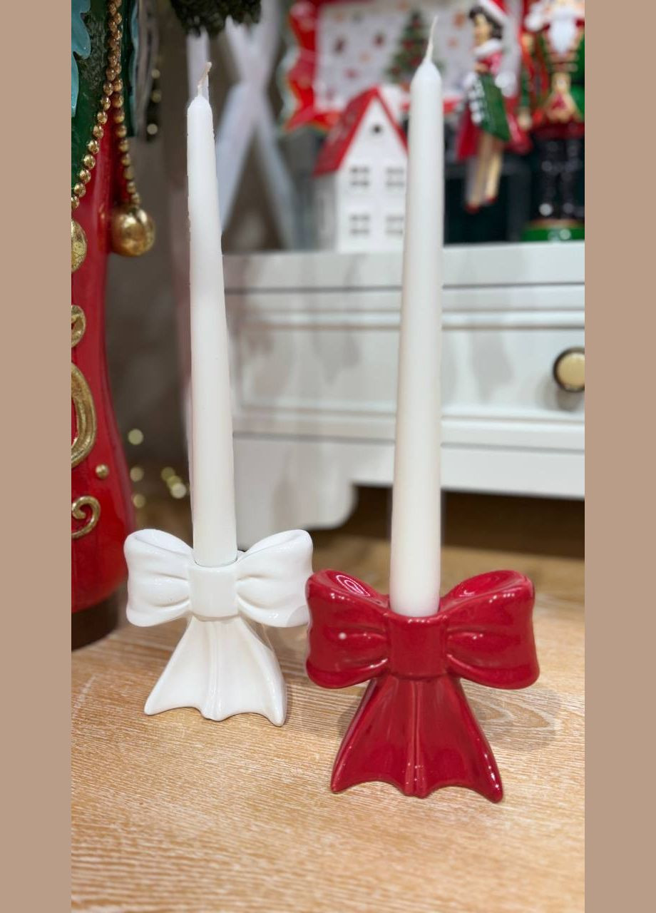 Подсвечник (свеча 23мм) керамический Бант 11*5. 2*10см Deco (341484061)