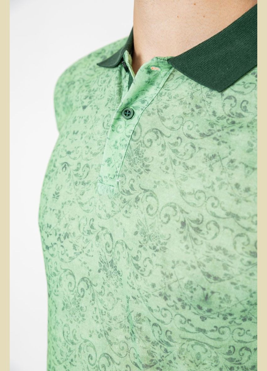 Зеленая поло мужское с принтом 247r316 с коротким рукавом Ager