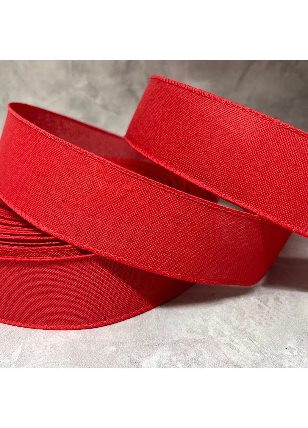 Лента мешковина 3,8 см, цвет- красный, метр No Brand (311224394)