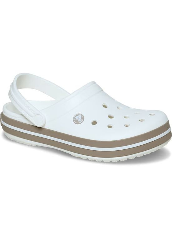 Белые кроксы clog white/white/black 11016 Crocs