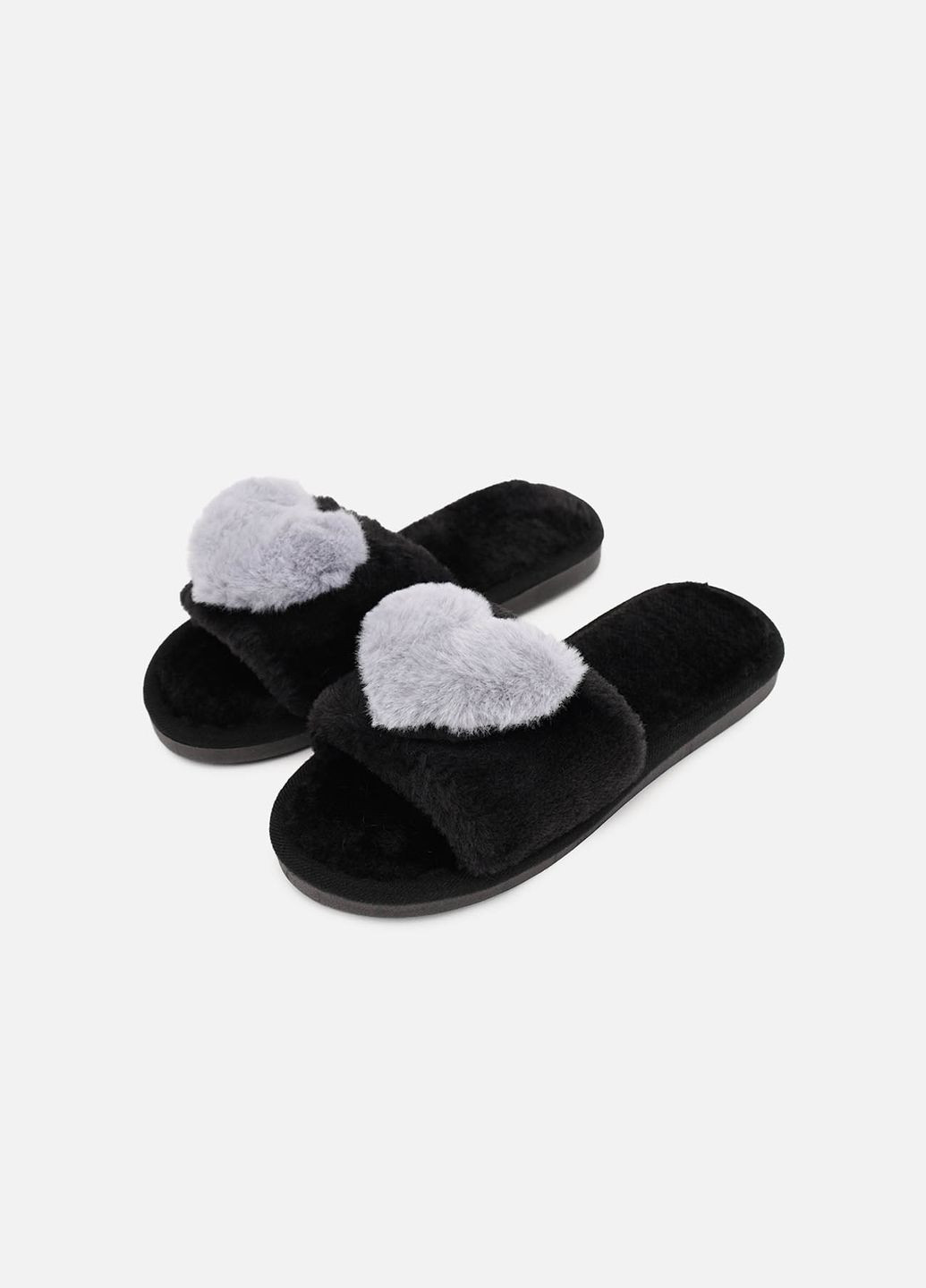 Черные тапочки домашние женские цвет черный cb-00276831 No Brand