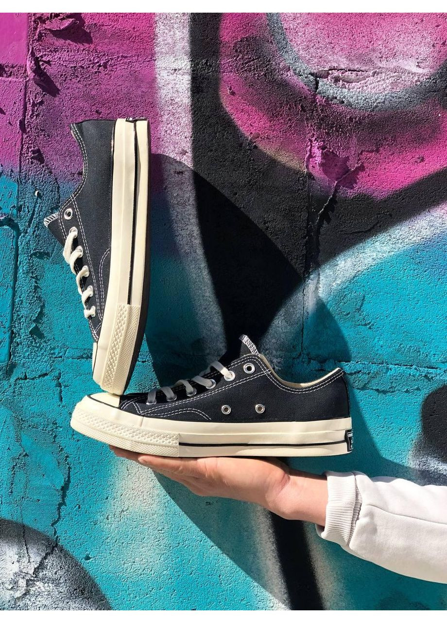 КЕДИ ЖІНОЧІ CONVERSE CHUCK 70 CLASSIC LOW-TOP BLACK КОНВЕРС No Brand чорні демісезони (369389833)