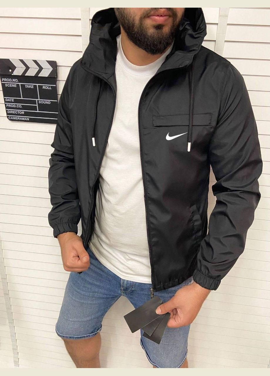 Чорна демісезонна вітровка No Brand