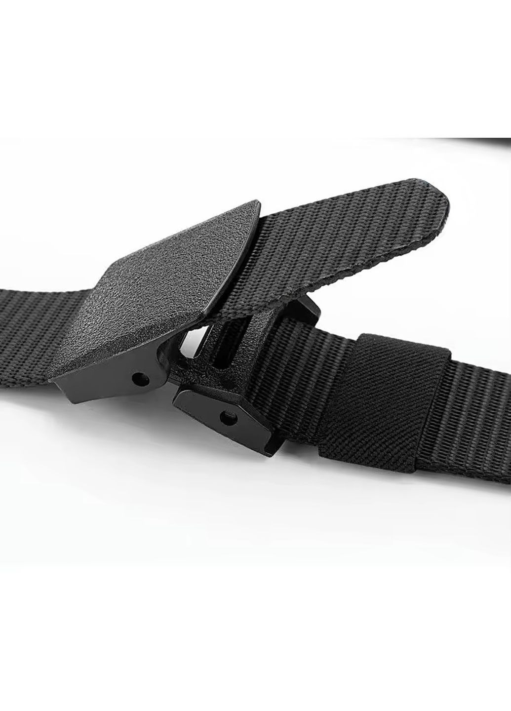 Ремень текстильный на пояс пряжка зажим Wuke Черный, Унисекс No Brand (362945403)