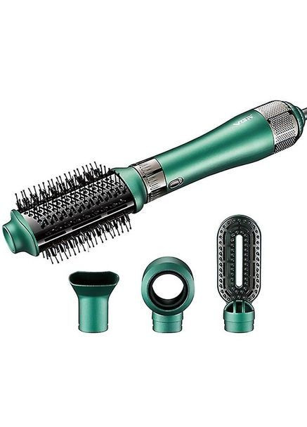 Мультистайлер 4в1 з насадками 1000 Вт фен-щітка з насадками зелений VGR (365062296)