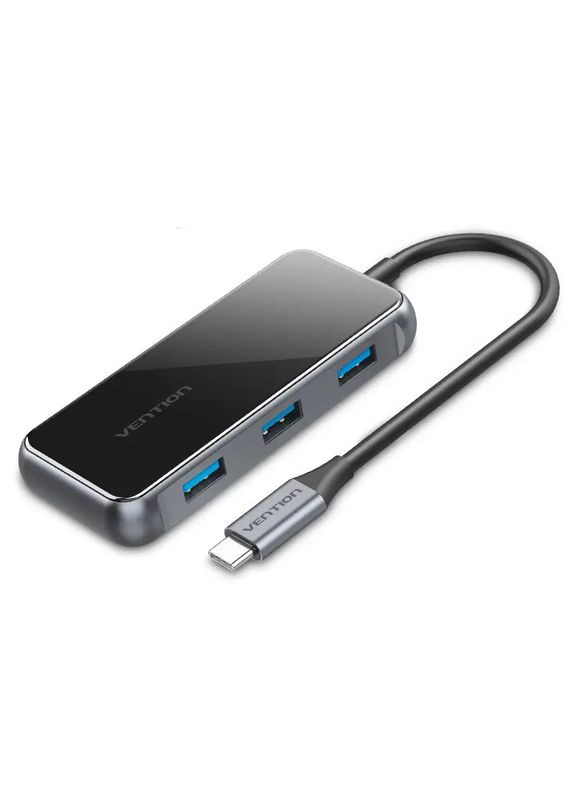 Концентратор 5 в 1 Type-C-USB-PD 4USB 3.0 87W 4K 30Hz 0.15m Black (TFDHB) Vention (370619096)