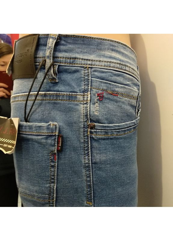 Голубые летние мужские летние прямые джинсы синие 31 RAY