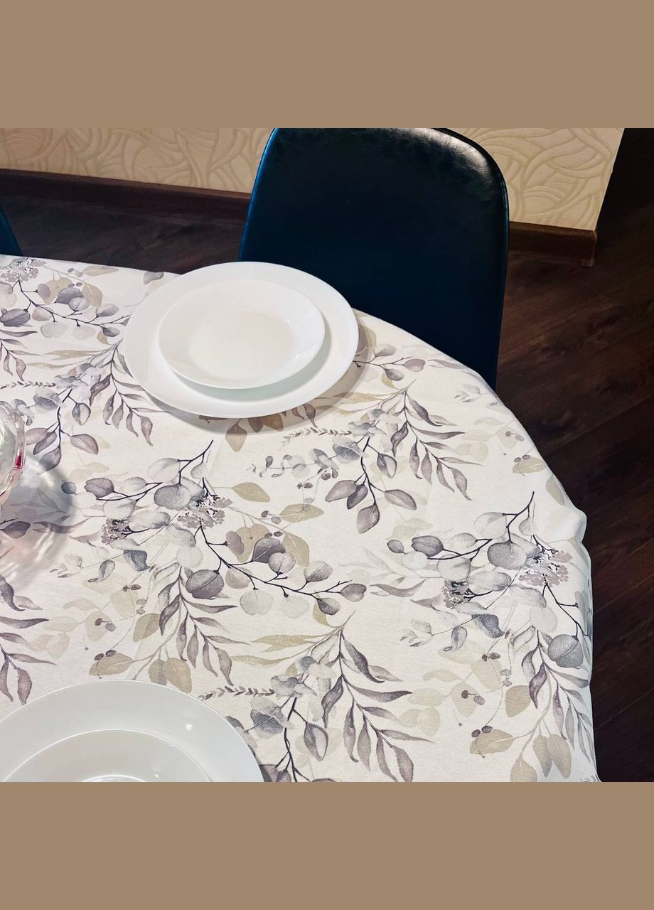 Скатерть водоотталкивающая 140х170см Эвкалипт Серый Malva (305830987)