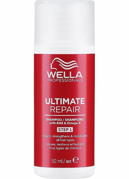 Шампунь для всех типов волос Ultimate Repair Shampoo With AHA & Omega-9 50ml (1293288-20897355) Wella Professionals (368624297)