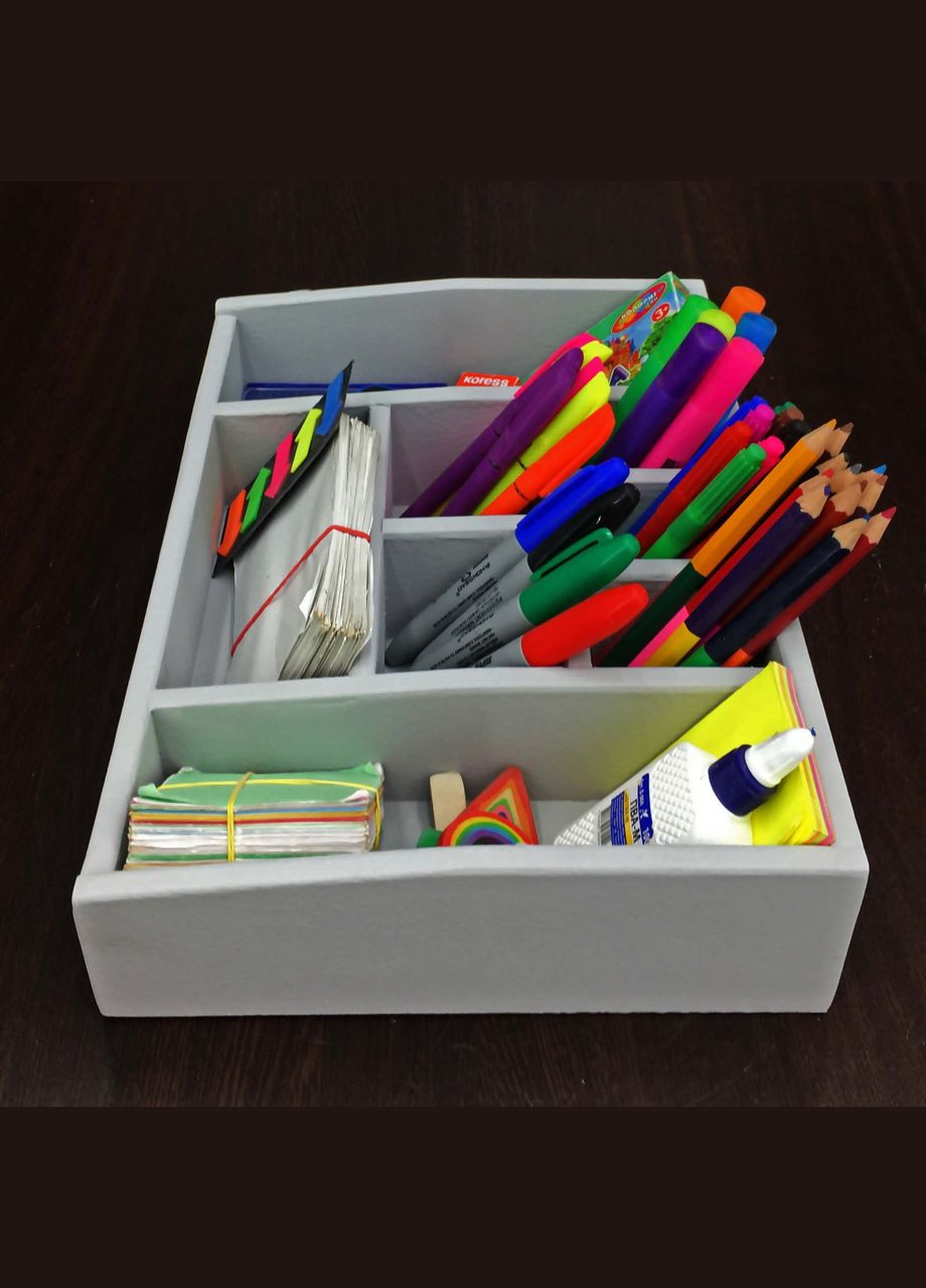 Органайзер настільний з дерева Бруквуд маренго (КНЦ-005019) No Brand (328226023)