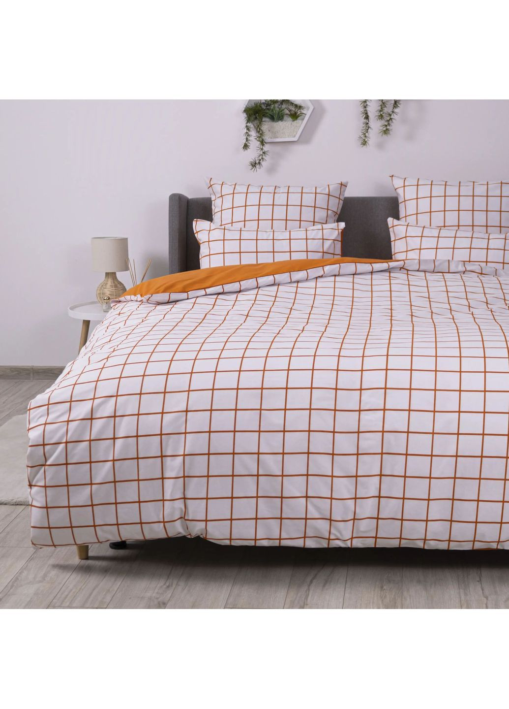 Двуспальный комплект постельного белья с наволочками 50*70 см, 115 гр/м2 Terracotta Check Белый (17070180215) ТЕП (364503553)