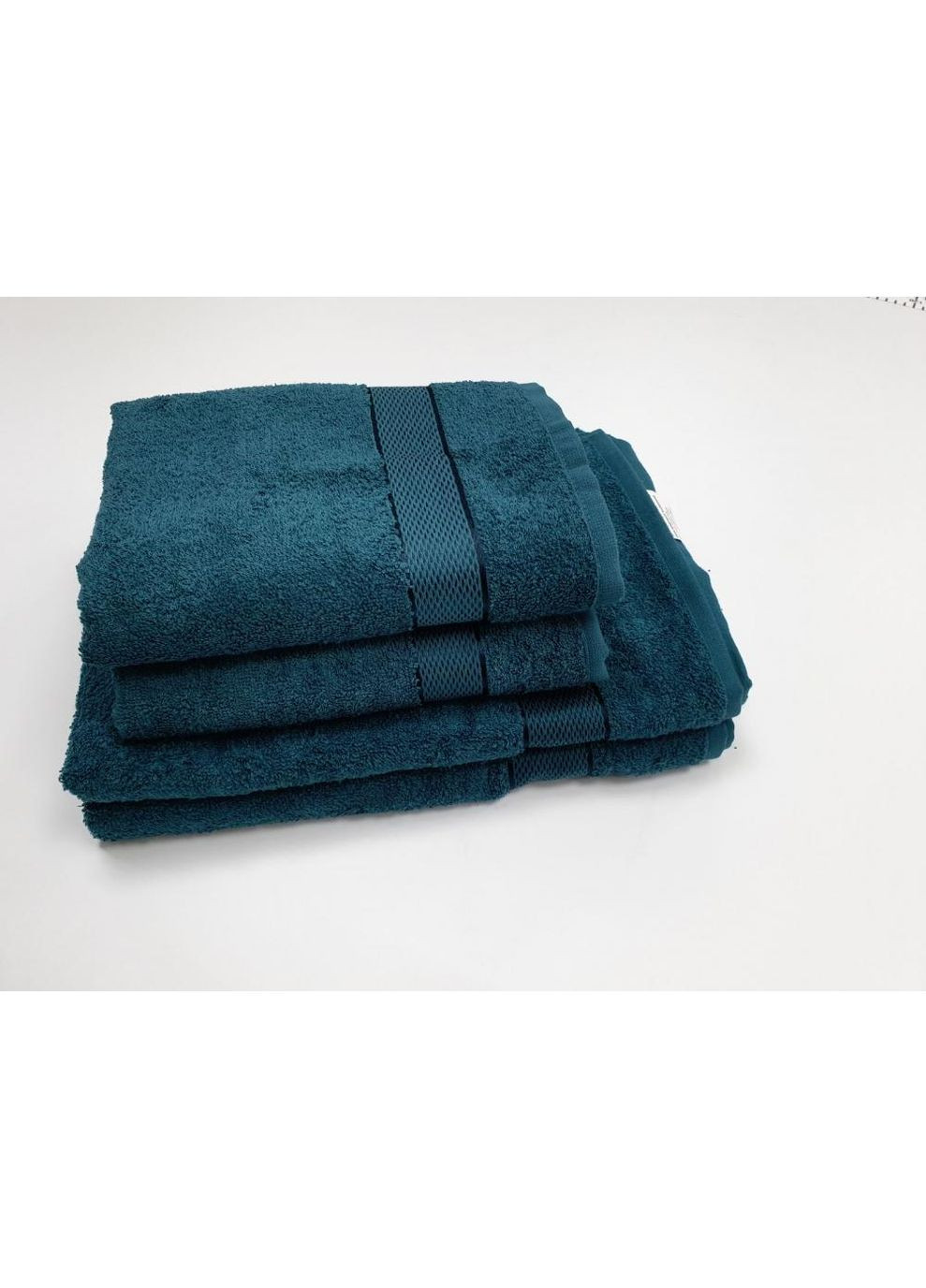 Набор 2 махровые полотенца для ванной SPIRIT 70*140см + 50*90см, No Brand изумрудный