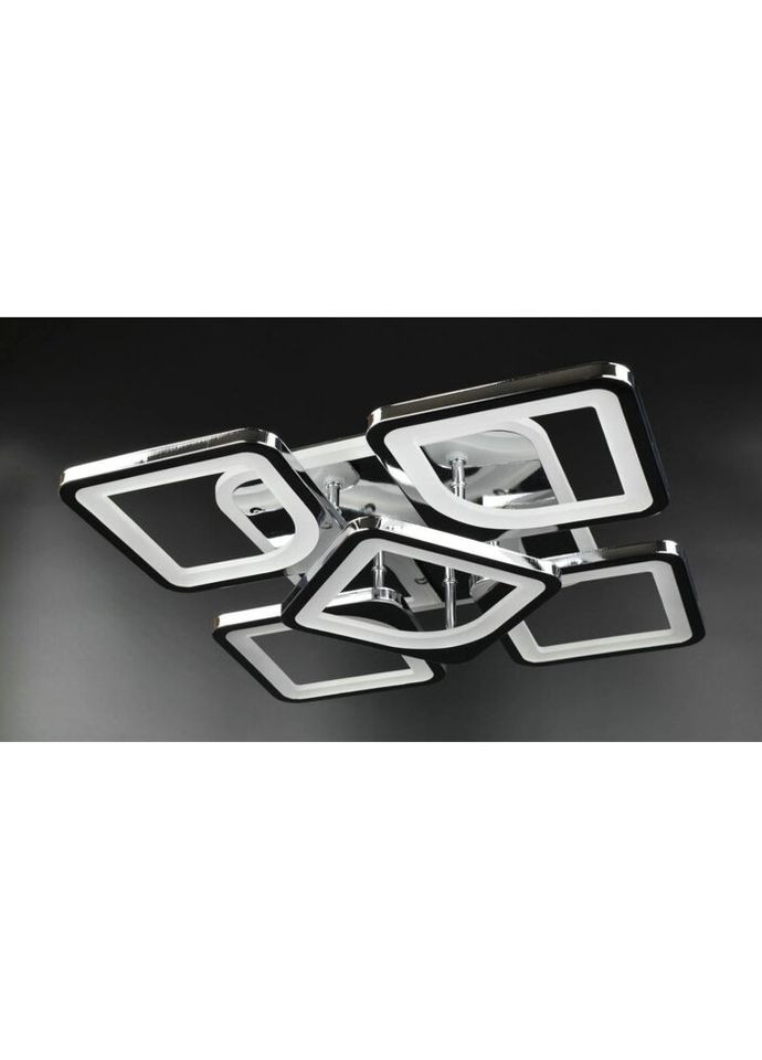 Люстра светодиодная потолочная LED светильник для квартиры на потолок лэд с пультом 26113 Хром 11х40х40 см. Sunnysky (324395880)