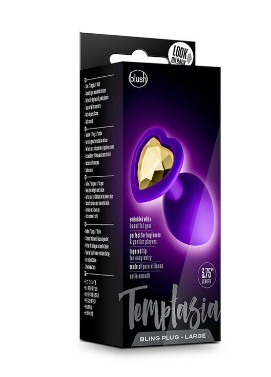 Анальна пробка TEMPTASIA BLING PLUG LARGE PURPLE Blush (303894626)