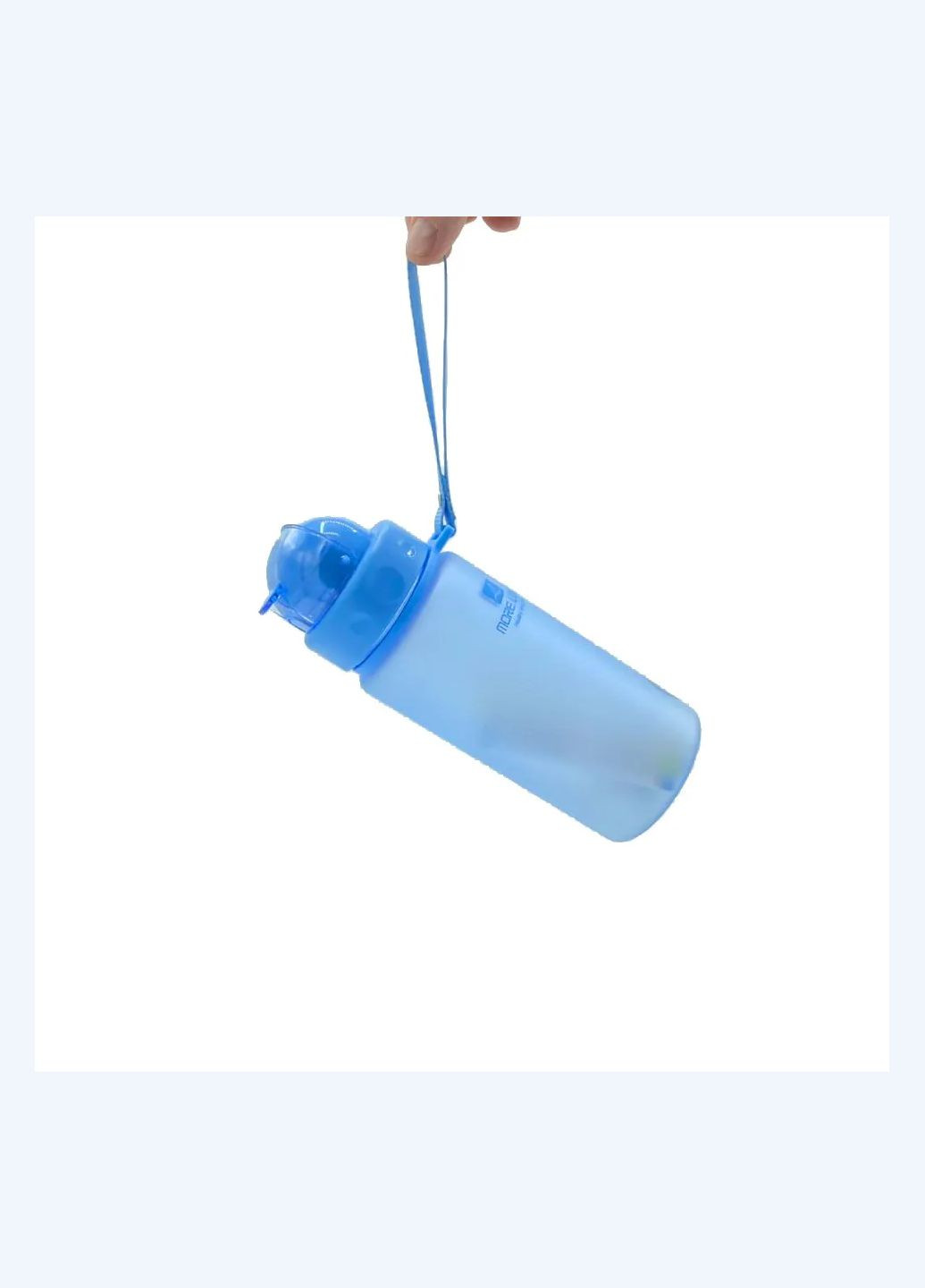 Пляшка для води CASNO 400 мл MX-5028 More Love Блакитна з соломинкою No Brand (331773362)