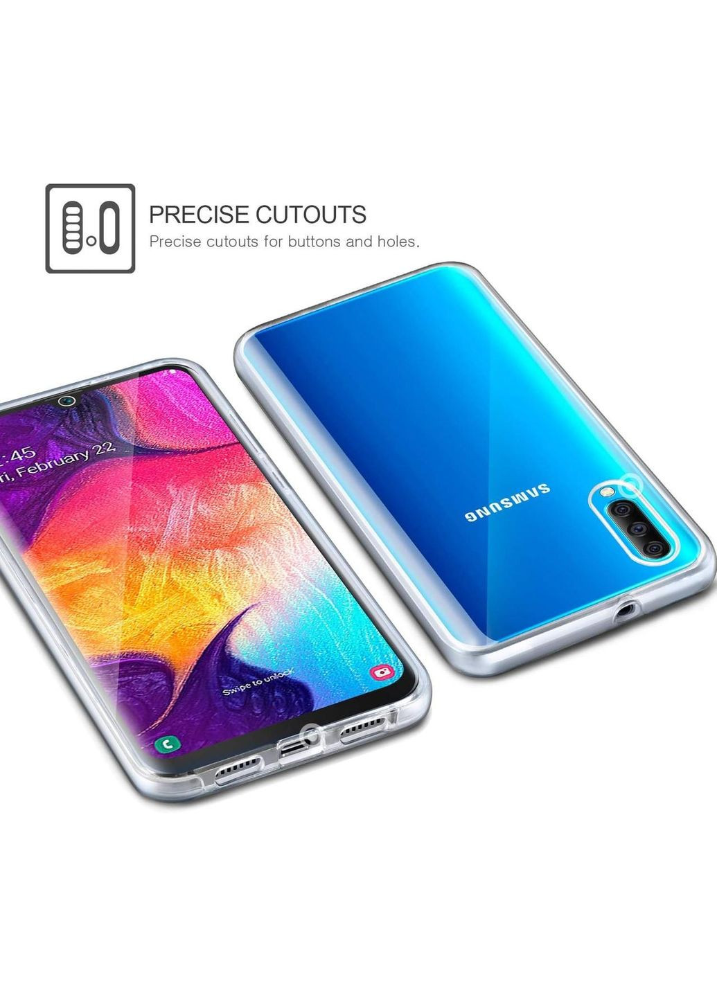 360 протиударний чохол для Samsung Galaxy A50 прозорий двосторонній чохол на самсунг А50 TPU (323166227)