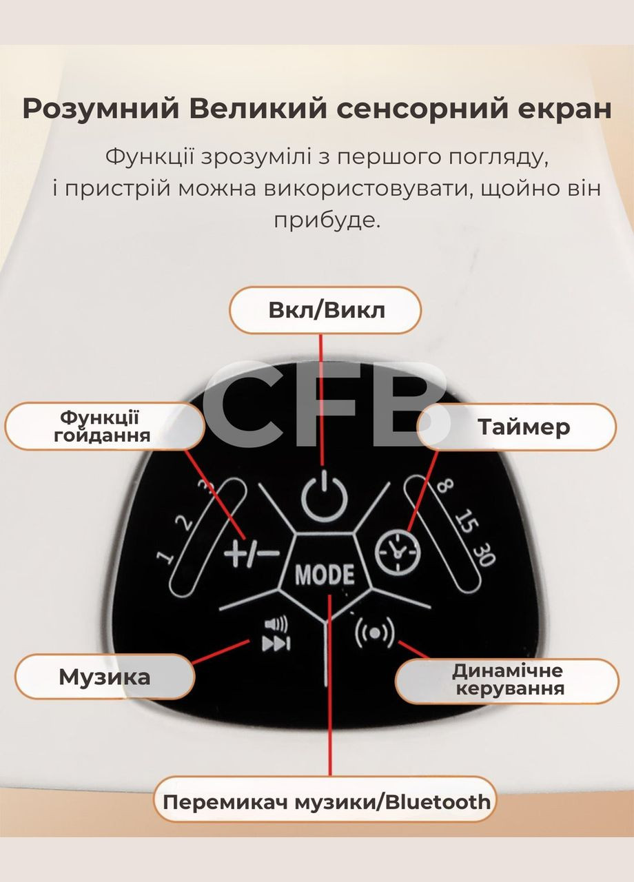 Заколисуючий центр 2в1 зі стільницею дитячий шезлонг від народження з пультом керування Сіро-білий Niki Light (322650567)