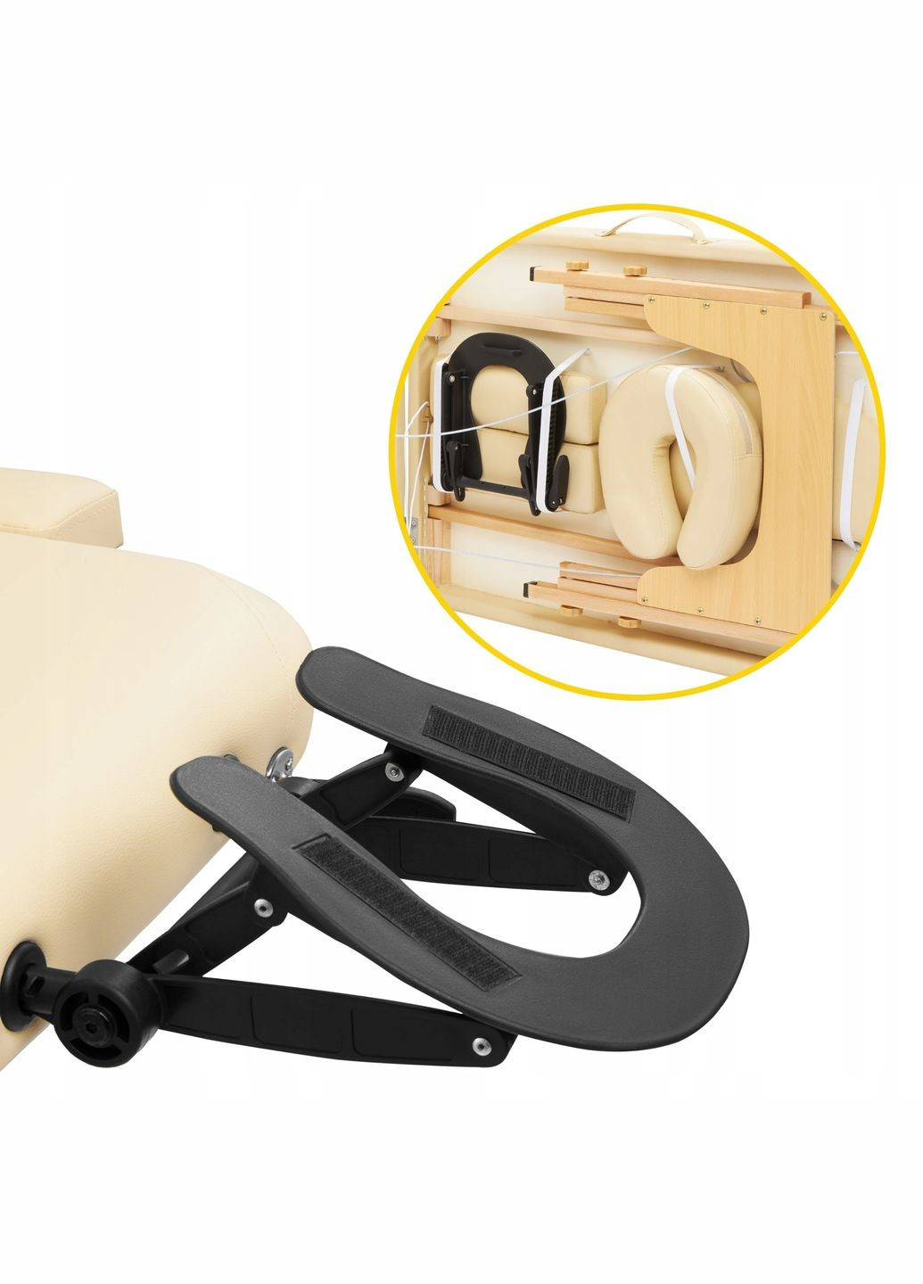 Масажний стіл складний Massage Table Wood W70 Beige (P-5907739318343) 4FIZJO (301733343)