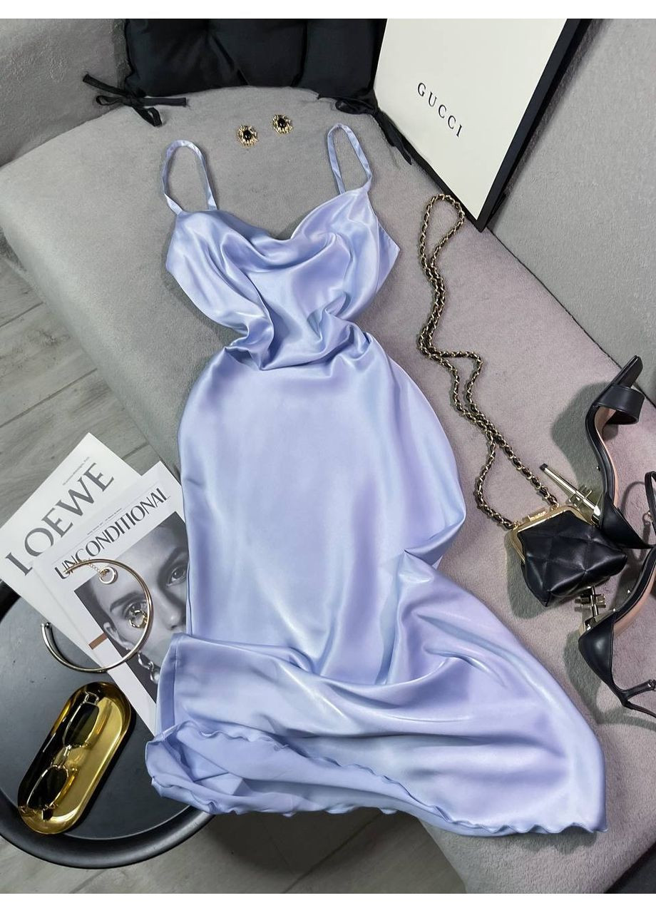 Блакитна вечірня сукня жіноча KaraMix однотонна