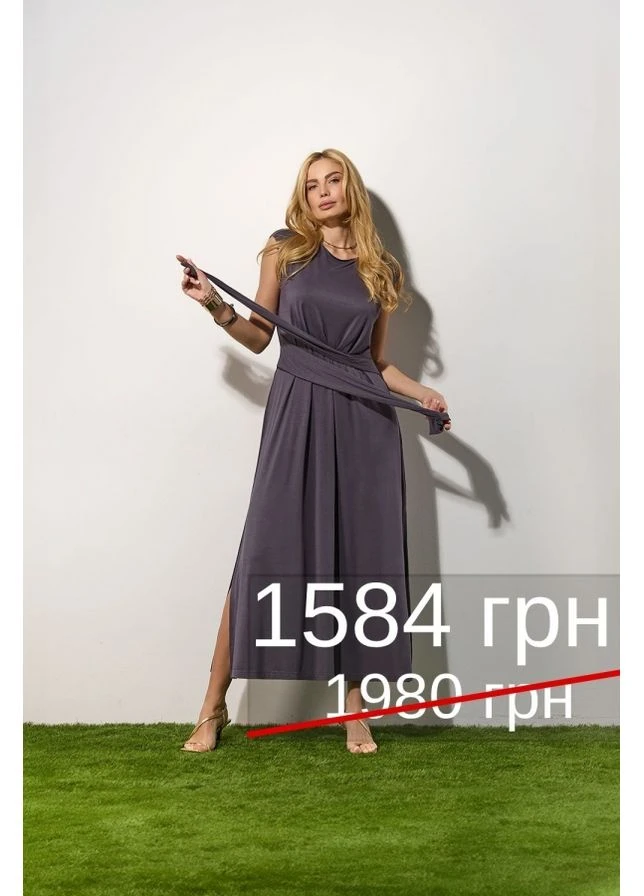 Сіро-синя сукня 3008 Bellise