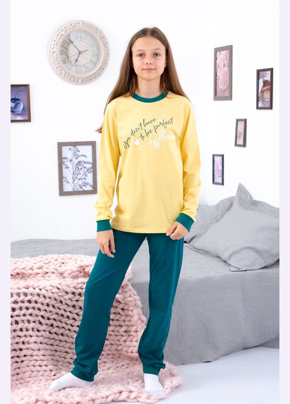 Зеленая всесезон пижама для девочки (подростковая) кофта + брюки Носи своє