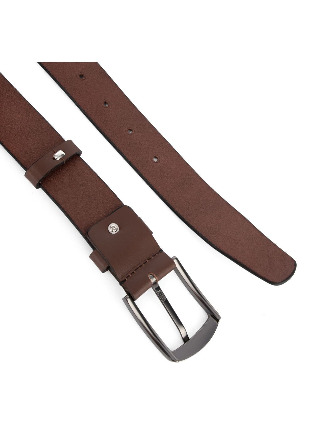 Ремінь чоловічий шкіряний НС-3428 світло-коричневий (130 см) HandyCover (366081439)