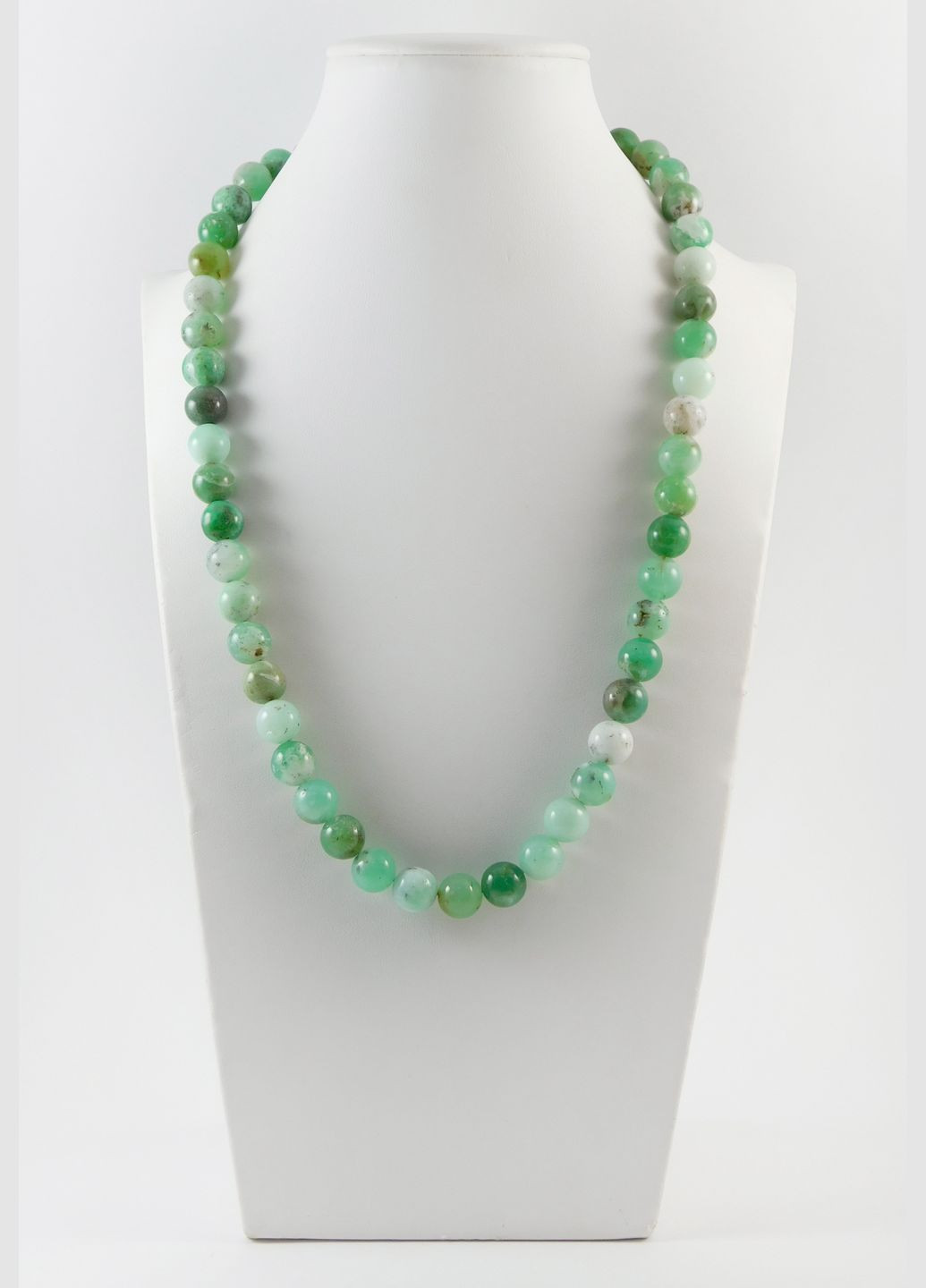 Эксклюзивные бусы Хризопраз, серебро Fursa fashion (331155779)