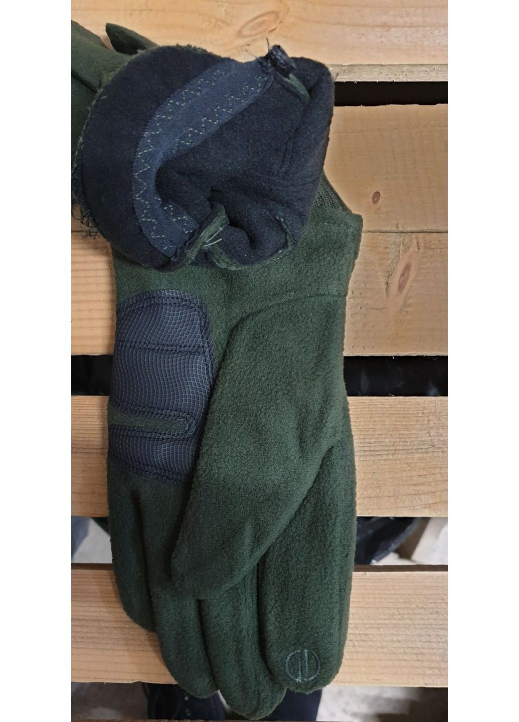 Чоловічі флісові рукавиці з прорезиненою долонню No Brand (362452413)