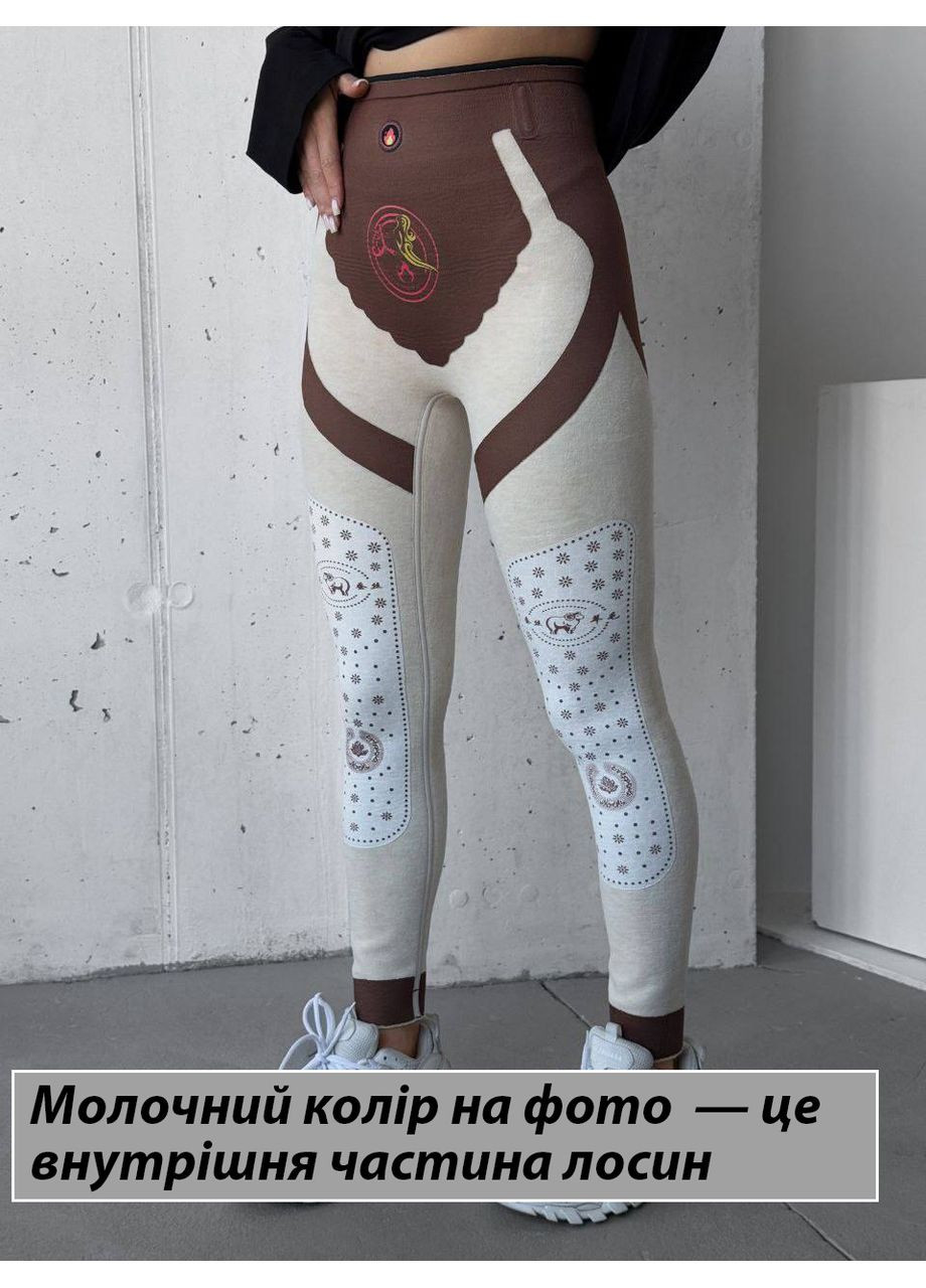 Жіночі термо-лосини з вовною Меріноса, висока посадка No Brand (357234726)