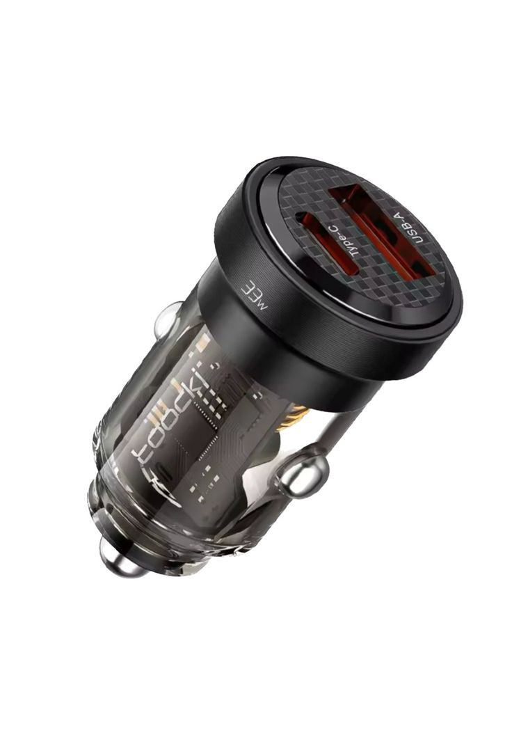 Автомобільний зарядний пристрій Toocki Usb A + Usb C швидка зарядка на 2 порти ( ) A+ (366666240)