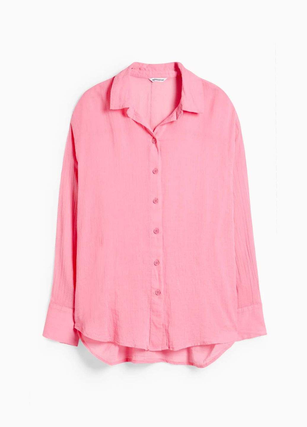 Розовая кэжуал рубашка однотонная C&A