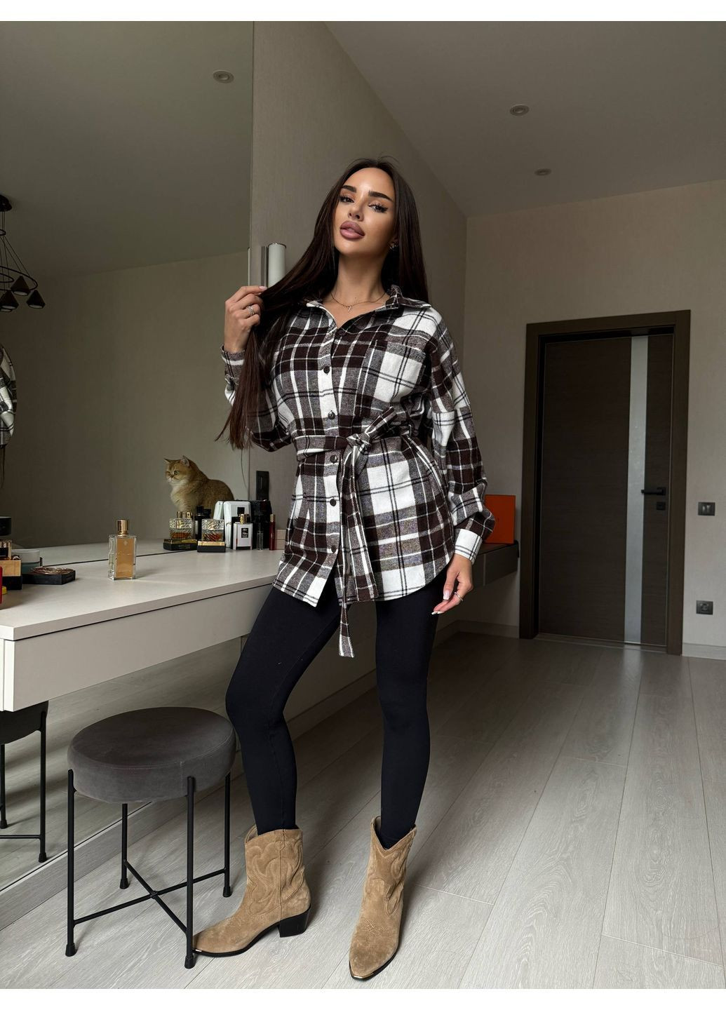 Коричневая рубашка Osoblyva