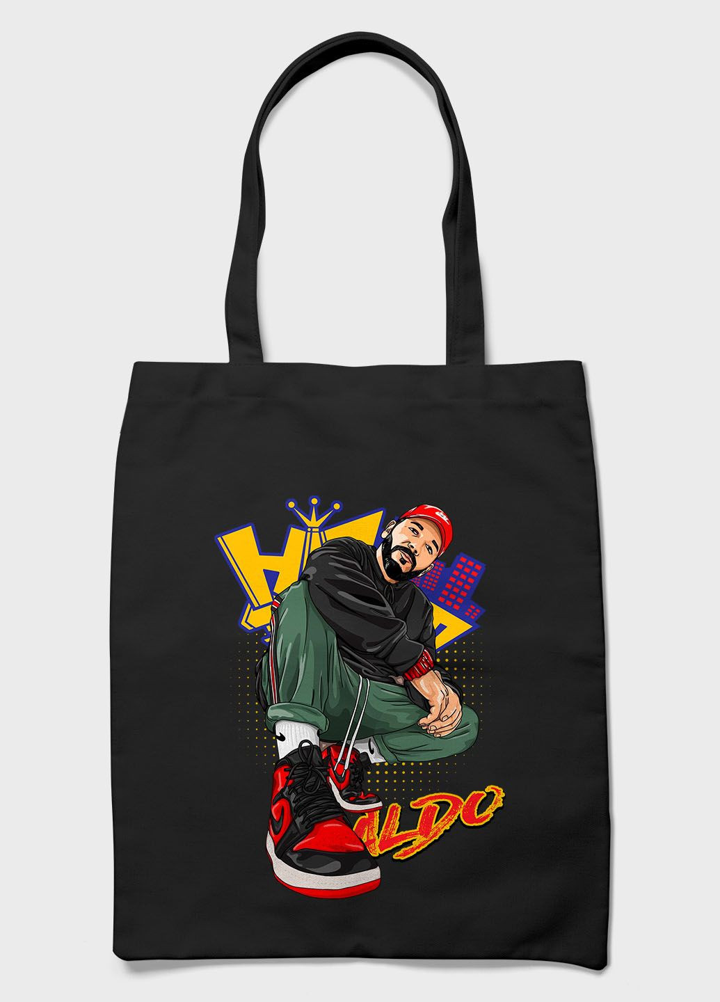 Торба шопер з принтом Hip-Hop (TB-00-1-BL-004-1-075) Modno (285771051)