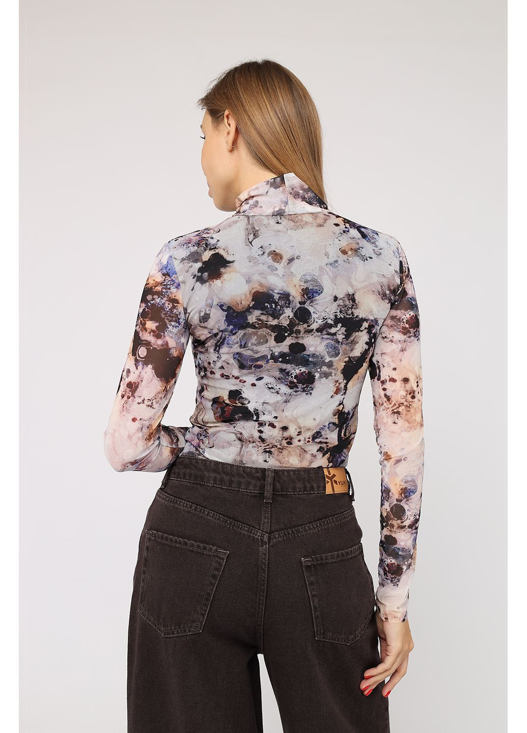 Боді жіночий колір сірий ЦБ-00285486 Yuki (364262411)