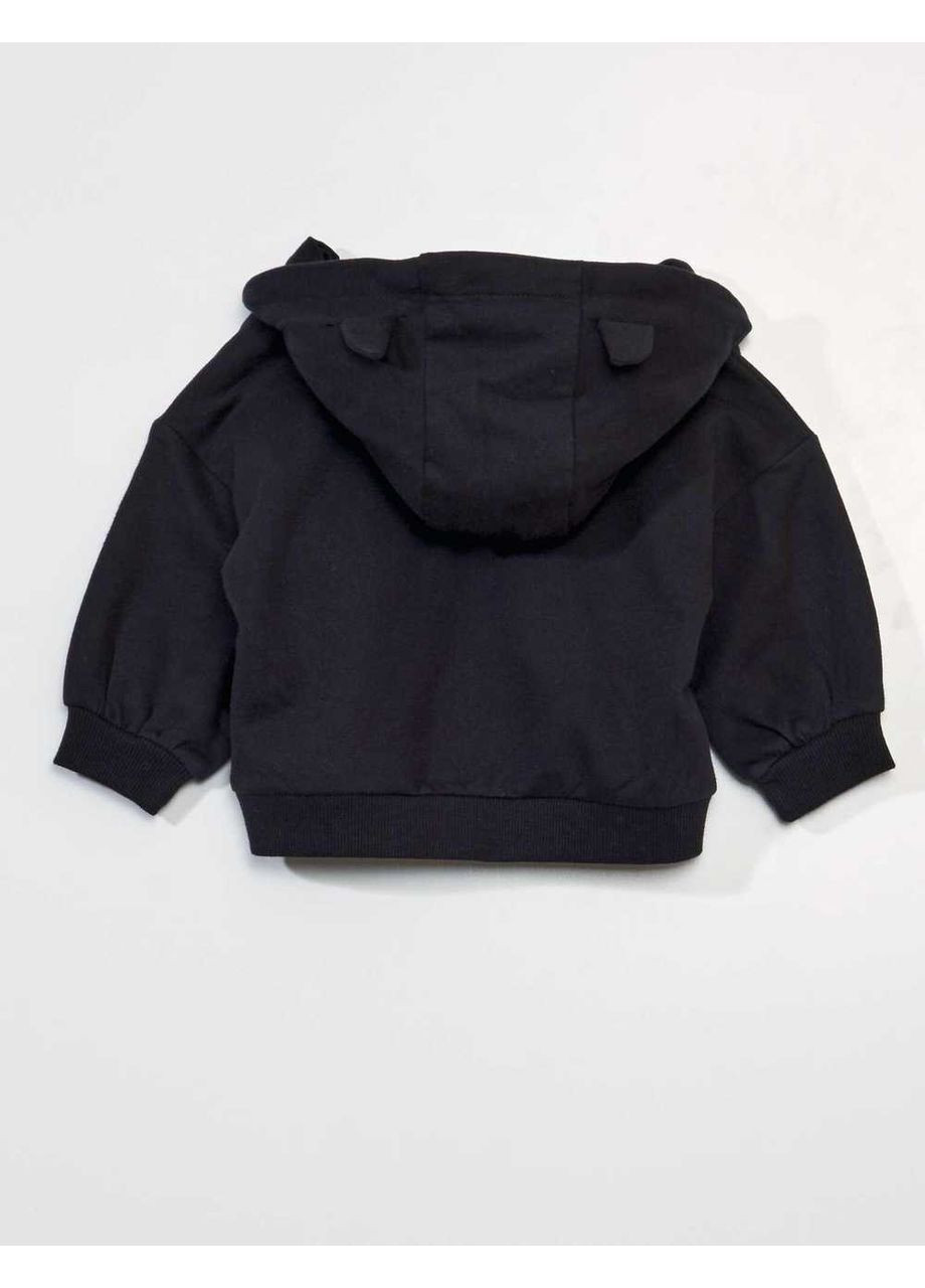 Худі фліс,чорний з принтом, Kiabi (364313752)