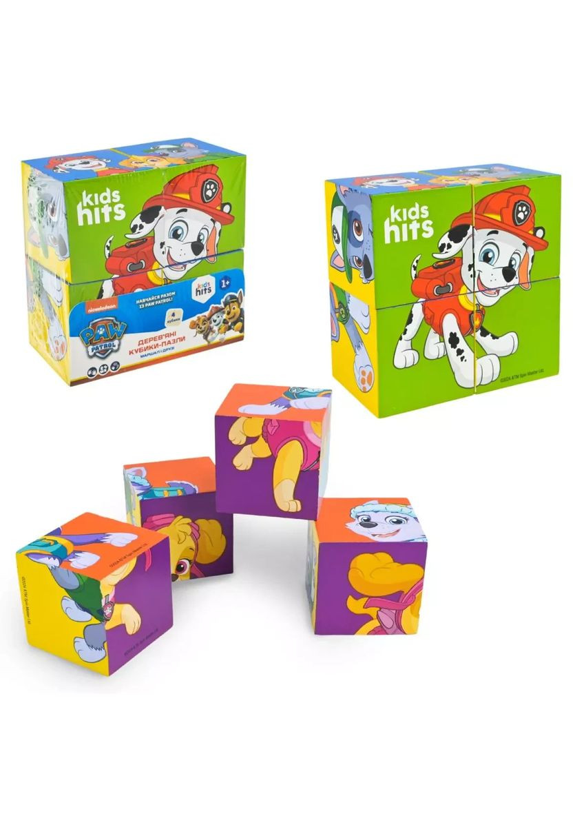 Игрушка развивающая кубики пазлы деревянные Щенячий патруль Kids Hits KH20/049 No Brand (362426855)